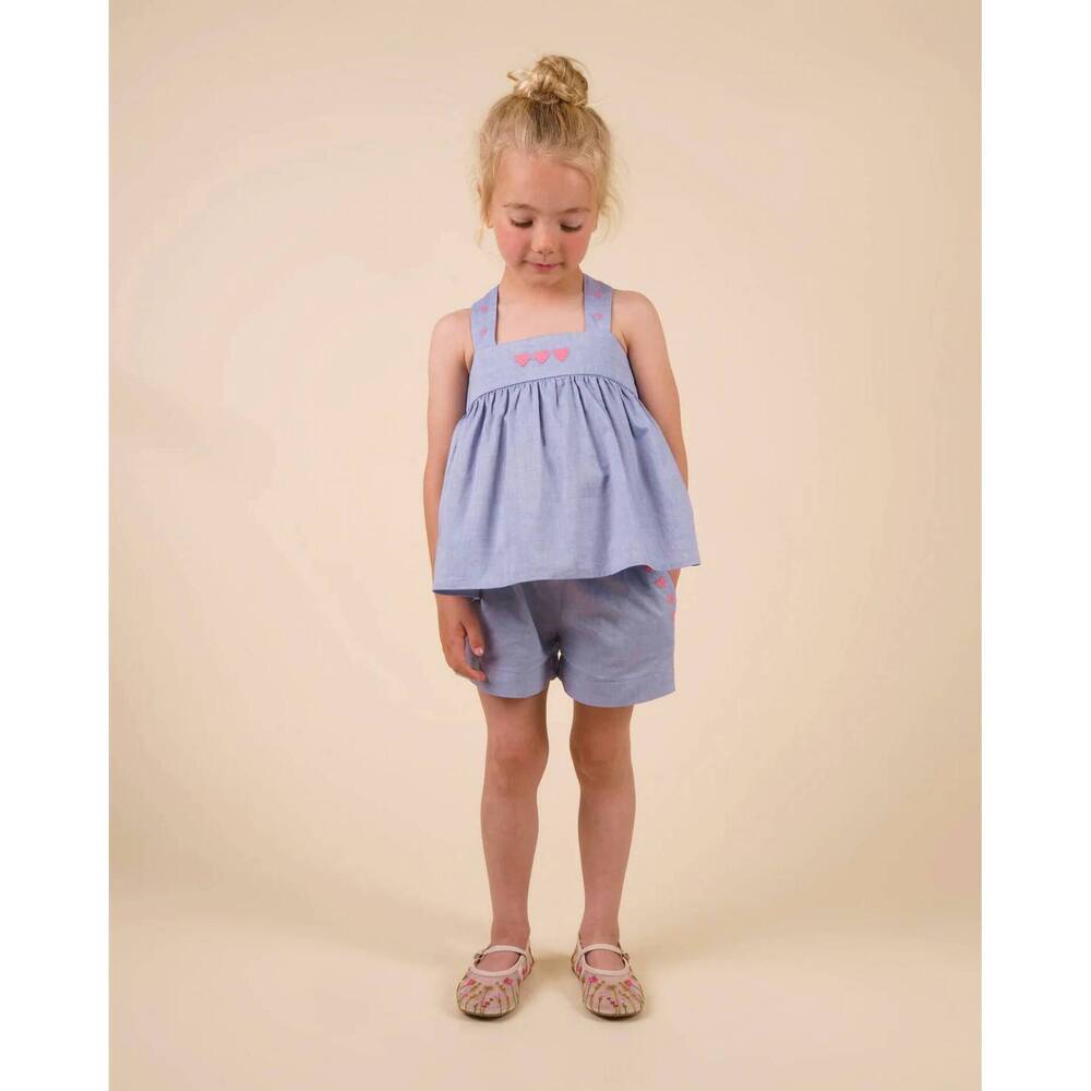 NEW EARLY SUNDAY roman chambray shorts in summer sky